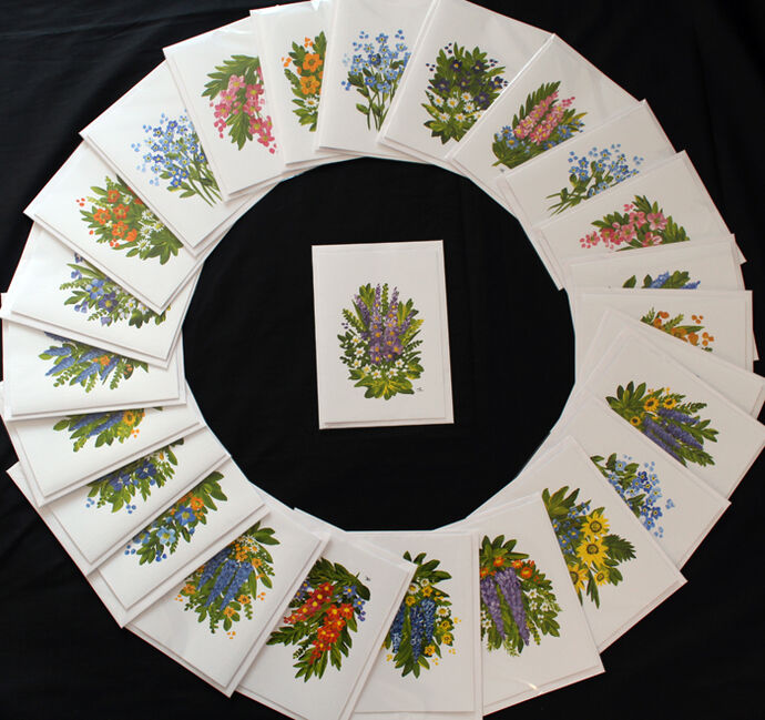 25 Handpainted Cards: Commission SOLD
