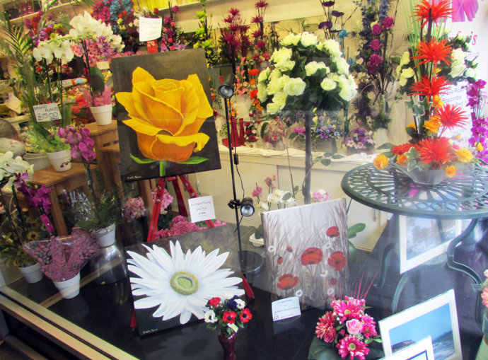 My Art on display and for sale at Simonis Florists