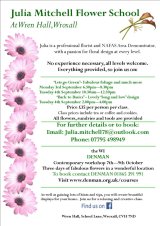 2018 Julia Mitchell Flower School Dates