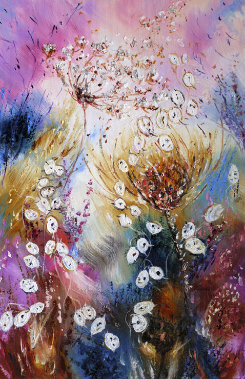 "WINTER TEASELS" - OIL