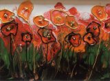 Floral Orange Abstract, 8" x 6", £75