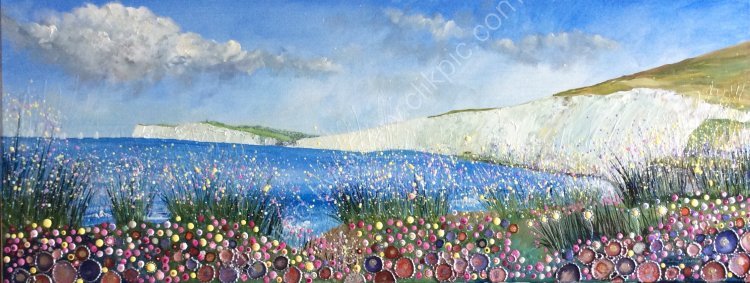 Freshwater Bay, The Isle of Wight - 36" x 14" - PRINTS AVAILABLE