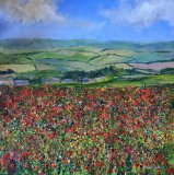 Chale Poppies, St Catherines Down - PRINTS AVAILABLE