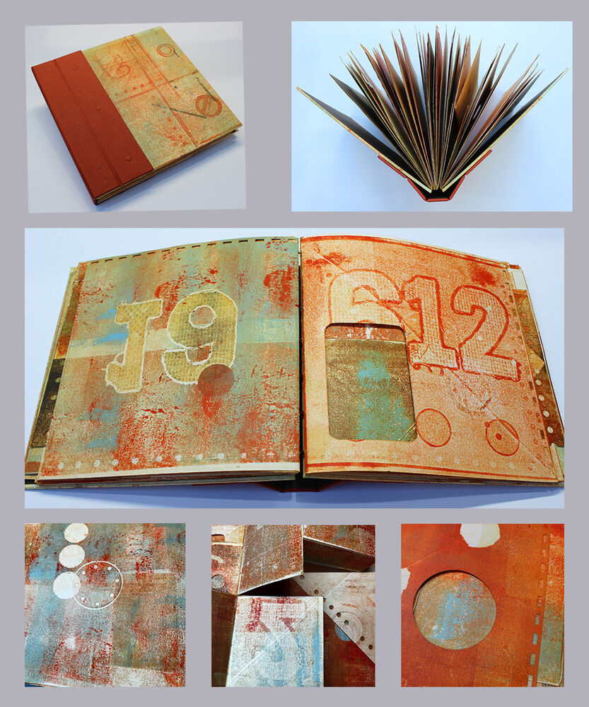 Monoprint rust industry artist book