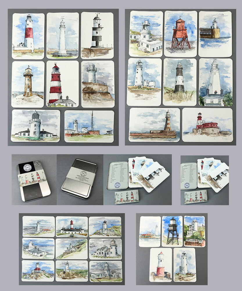 Lighthouse sketching, watercolour