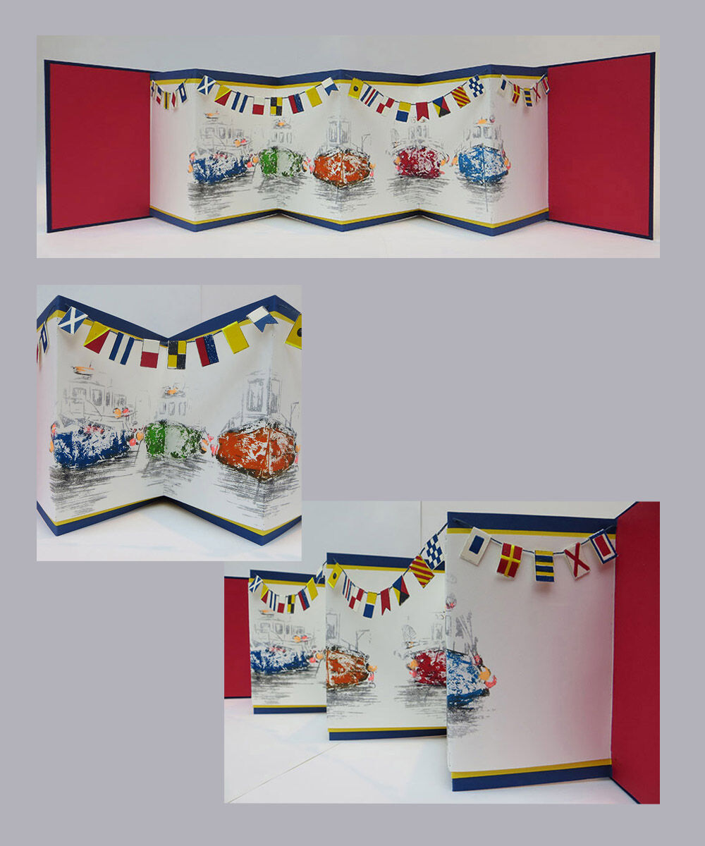 Flag Book shipping julie Macbean Artist concertina