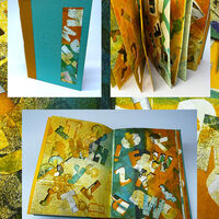 mono printing cut out letters pamphlet book monthly challenge