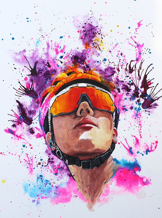 ink splash cyclist