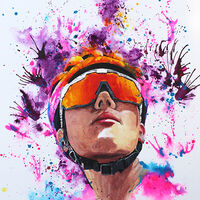 ink splash cyclist