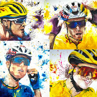 in k splash art, cyclists