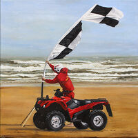 Saltburn RNLI Lifeguard flag