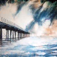 Saltburn Pier storm, Julie Macbean, Tidelands