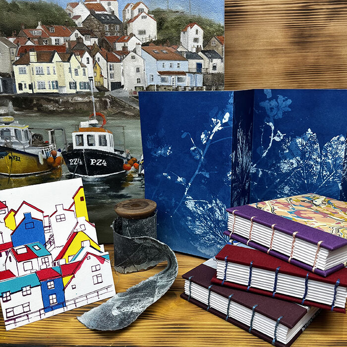 staithes art festival, Julie Macbean paint print books