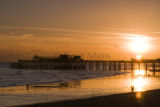 Hastings pier at sunset