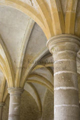Columns in the Cloisters at Lacock Abbey, Wiltshire