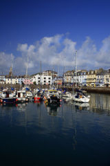 Boats at high tide, Ilfracombe, Devon