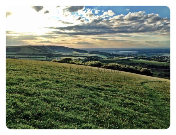 View of Filching from Butts Brow on the South Downs
