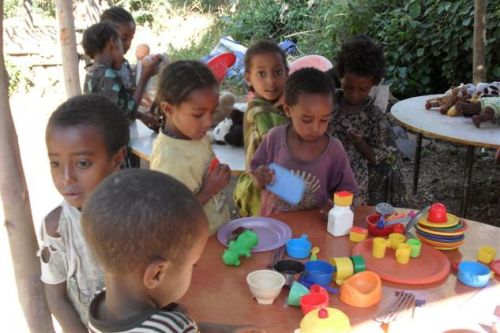 infants playing