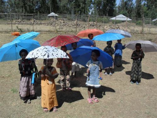 a gift of umbrellas (parasols)