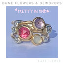 Dune Flowers and Dewdrops Stack Ring - Pink Shades