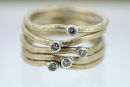Gold and Diamond Ripple Stack