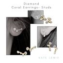 Coral Studs - Matched Pairs