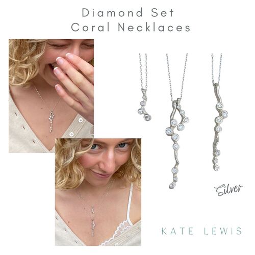 Coral Necklaces - silver