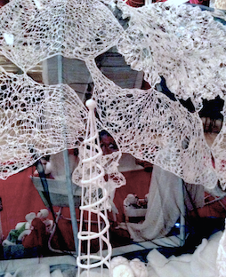 Knitted snow on the Grotto
