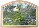 Fused Glass Canal Scene Picture