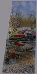 'Winter Canal Bridge' Door Panel