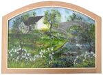 Fused Glass Canal Scene Picture