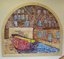 Year 4 pupils made this mozaic to fit into the large arch.