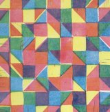 geometric primaries linoprint