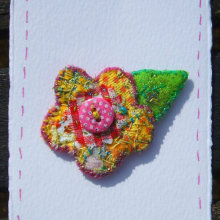 Yellow Flower Brooch - SOLD