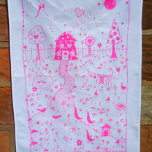 Pink Tea Towel