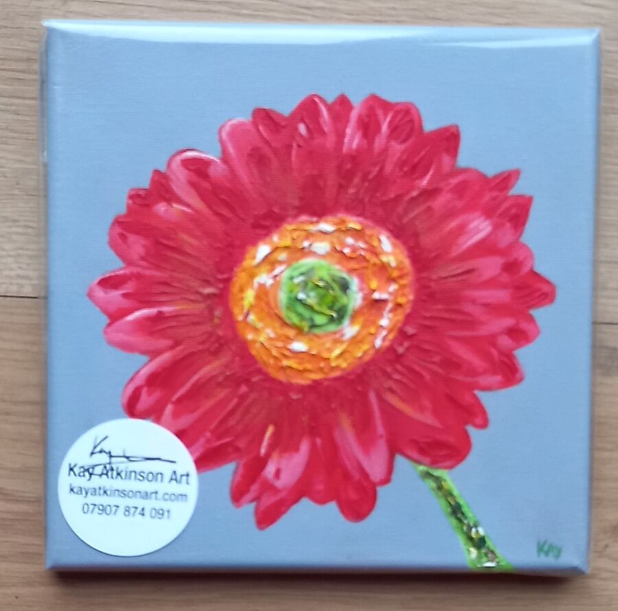 Textured Flower - Red
