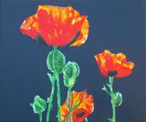 Textured Red Poppies