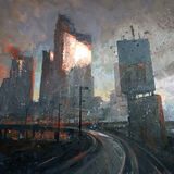 Kuala Lumper monsoon from monorail