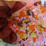 Organza bubbles, melted plastic, faux chenille and more! detail