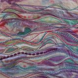 Reverse applique with stitch