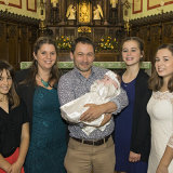 Family photo at the Christening