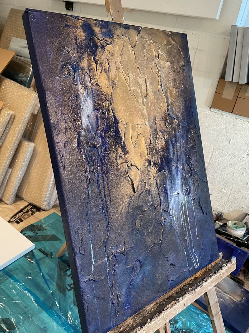 navy gold textured side 2