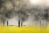 Trees - Yellow/Greys 90x60cm £90