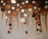 'Metallic Flow - Burnt Oranges'