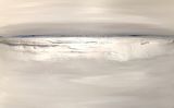 ‘Sands - Silver/Navy’ Navy and silver seascape wall art