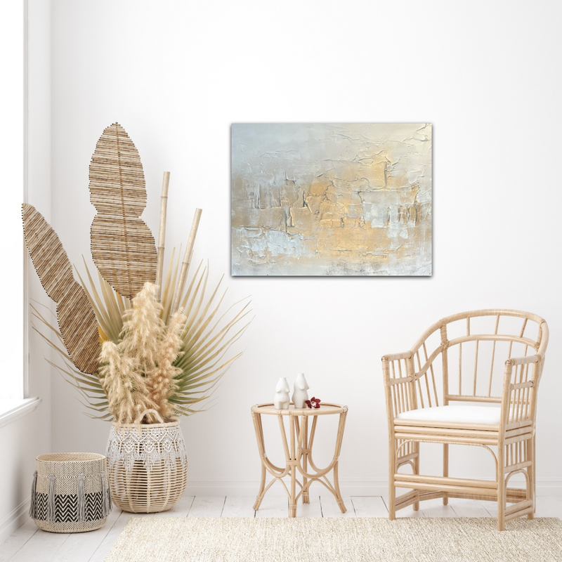 soft gold/white textured in room