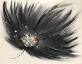 'Breeze Floral - Black' 24"x18" £45