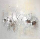 'Ambience' 102x102cm £150 silver textured canvas