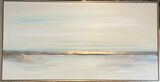 SALE! Shimmering coastline & gold frame (150x76cm) £275