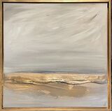 'Champagne Shoreline & Gold Frame' 64.5cm x 64.5cm £250 ONO